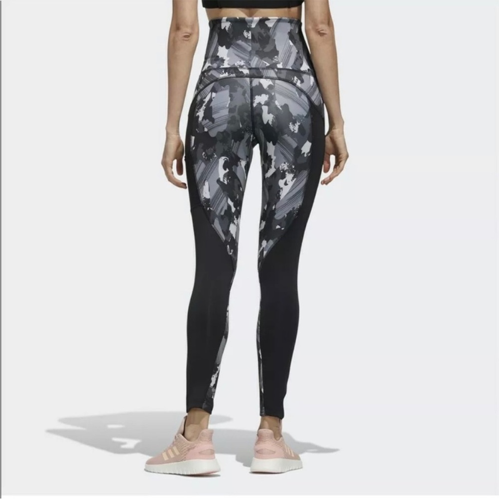 NWOT Adidas Black & Grey Leggings - Zoe Saldana Collection - Picture 2 of 11